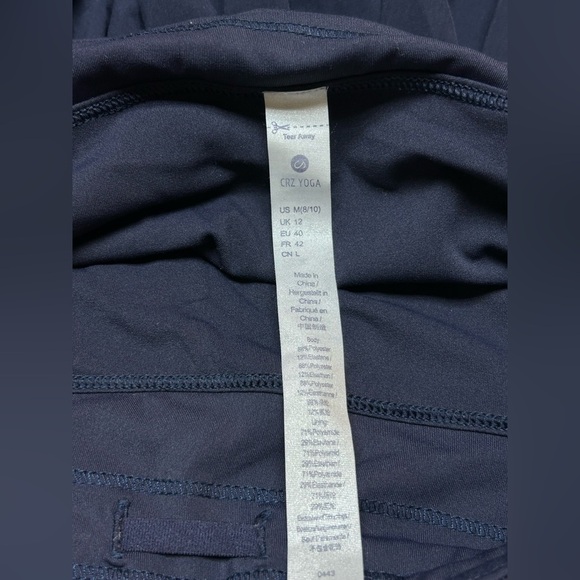 CRZ YOGA Women's Quick Dry Pleated Tennis Skort Athletic Sporty Size M Navy - Picture 5 of 7